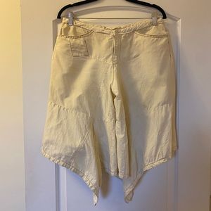 Marithe Francoise Girbaud AsymmetricalLinen  Shorts